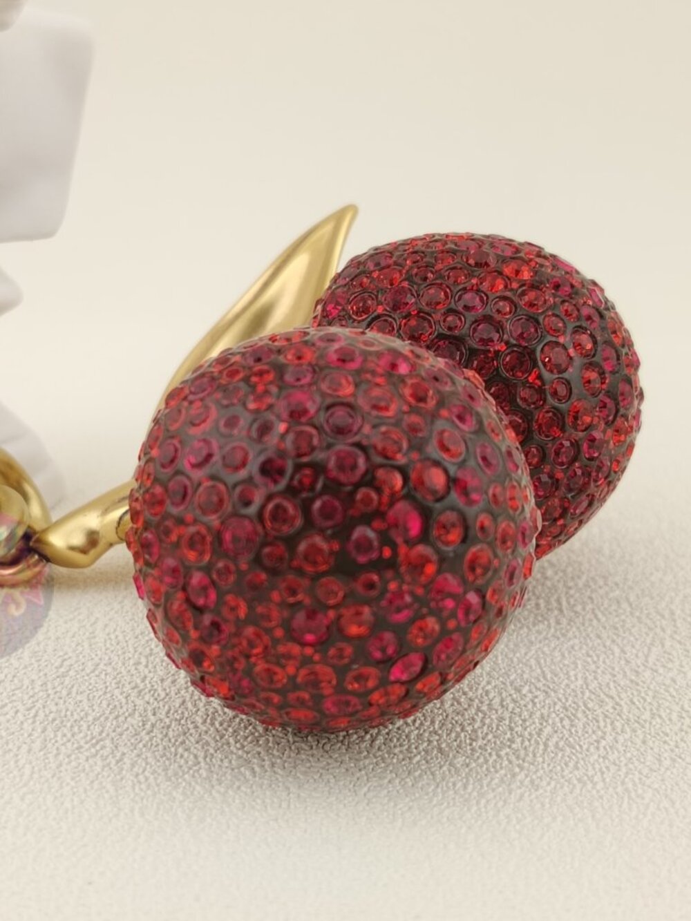 Coach Crystal Cherry Bag Charm - Picture 3 of 7